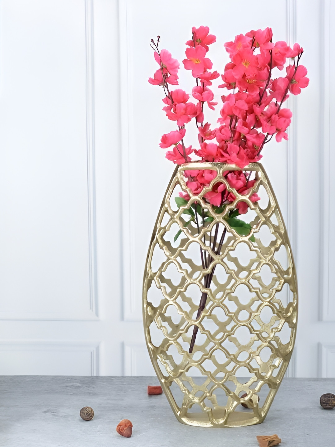 Maison Modern Gold-Toned Textured Metal Vase