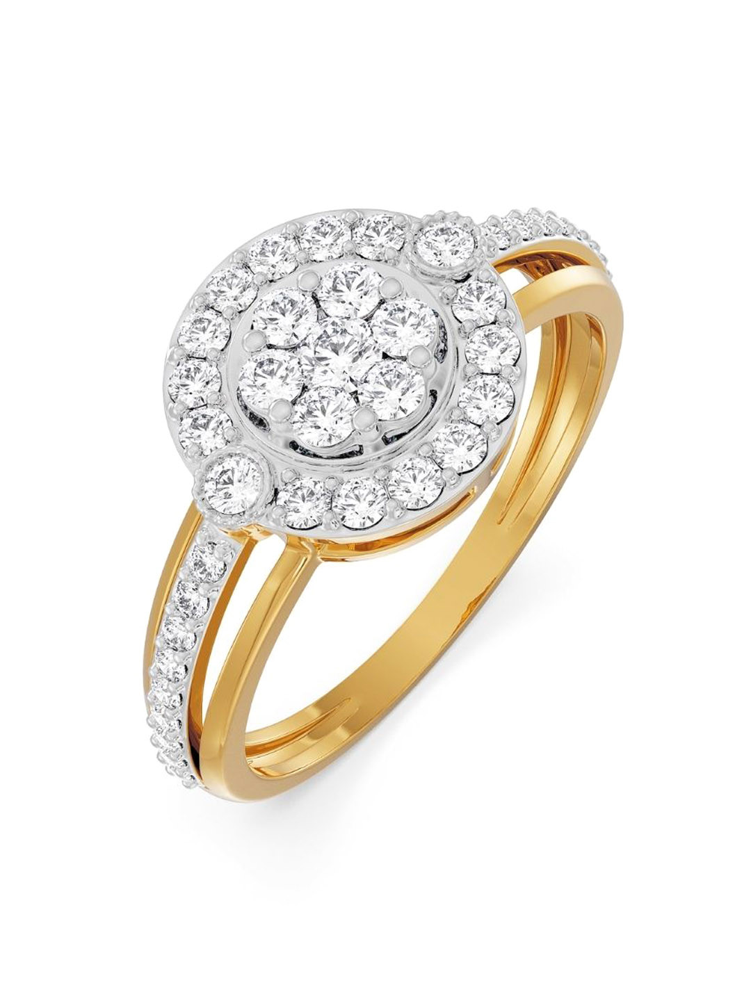 Emori Majestic Round Lab Diamond Ring in 18KT Gold