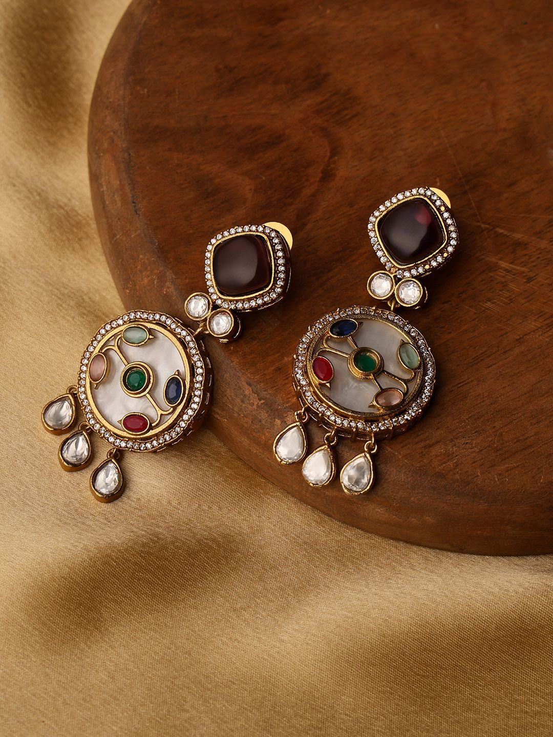 PATOLA BY VJ Contemporary Drop Earrings