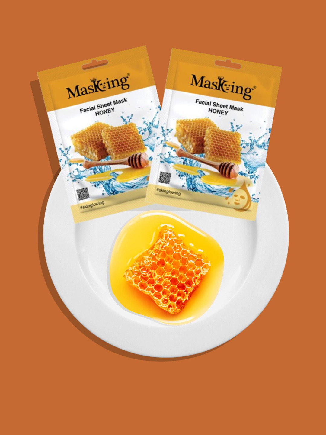 MasKing Set Of 5 Honey Beauty Facial Sheet Mask