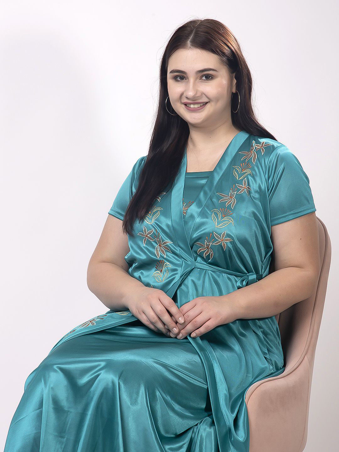 CHUI MUI Women Set of 2 Shoulder Straps Maxi Nightdress