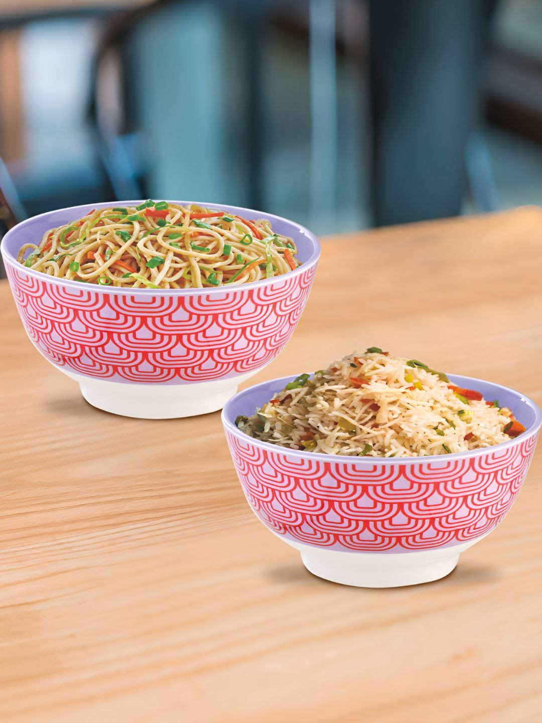 Nayasa Deluxe Set Of 2 Red Serving Bowl 1.1L