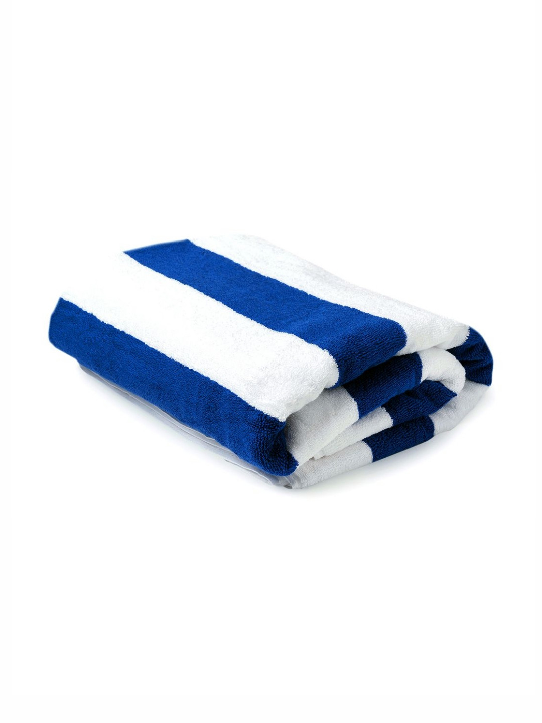 Layers Miami Blue & White Cabana Striped Pure Cotton 550 GSM Beach Towel