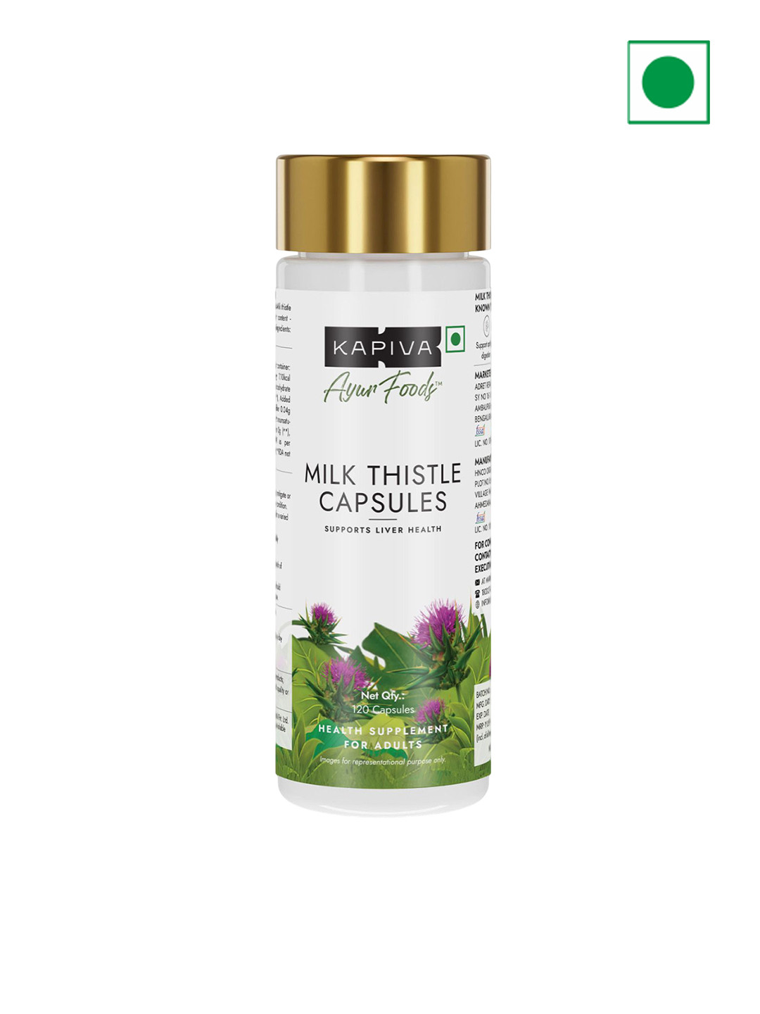 Kapiva Milk Thistle Capsules To Support Liver & Immune System - 120 Nos
