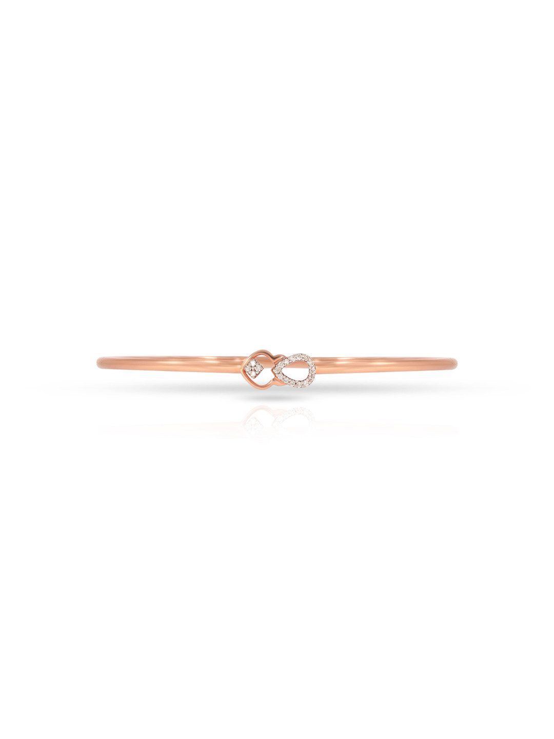 BHIMA 18K BIS Hallmark 750 Purity Rose Gold Pear Drop Diamond Bracelet