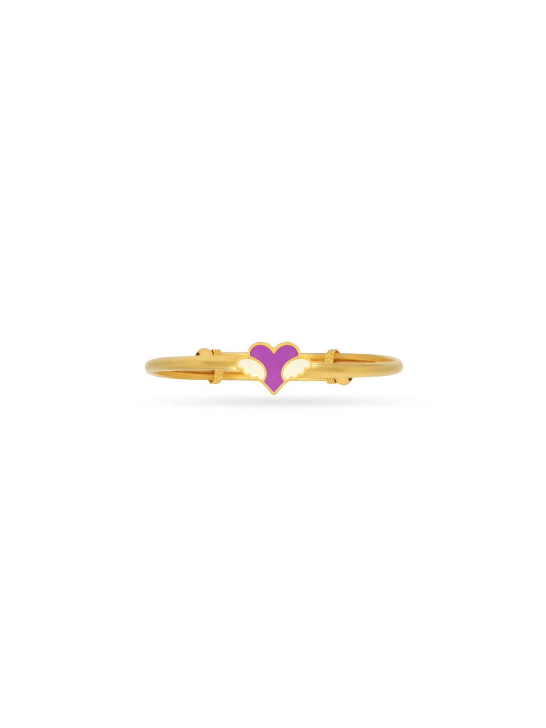 BHIMA 22K BIS Hallmark 916 Purity Yellow Gold Fairy Heart Bangle for Kids
