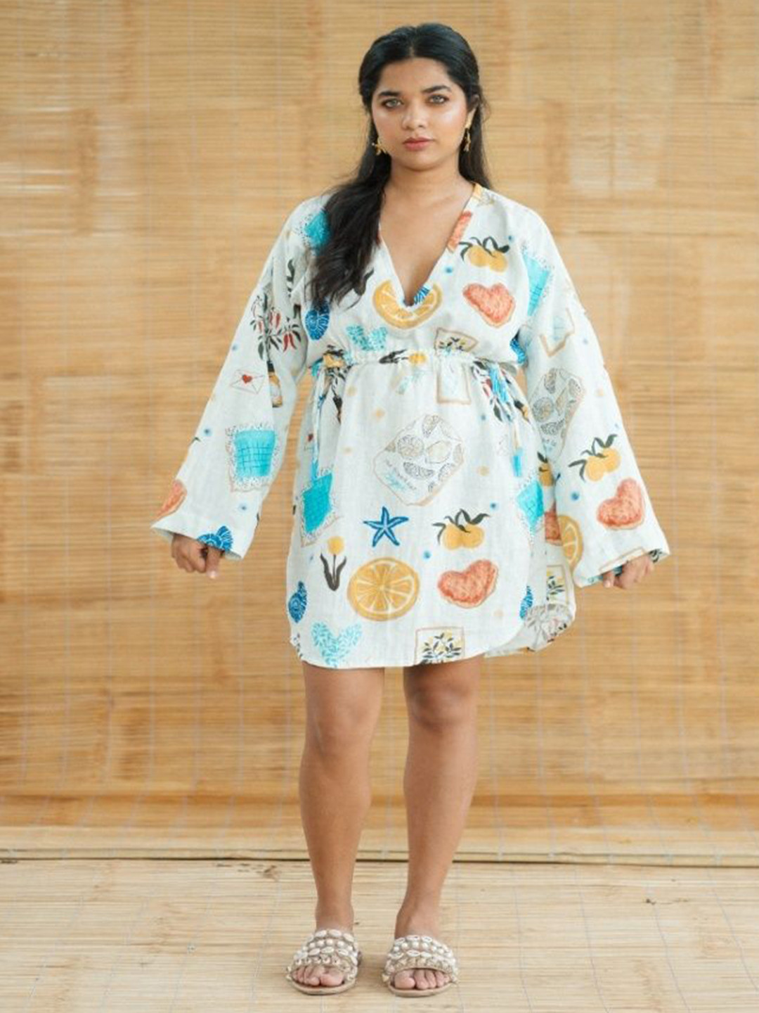 LABEL SUGAR Found her Sugar Embroidered Linen Dress