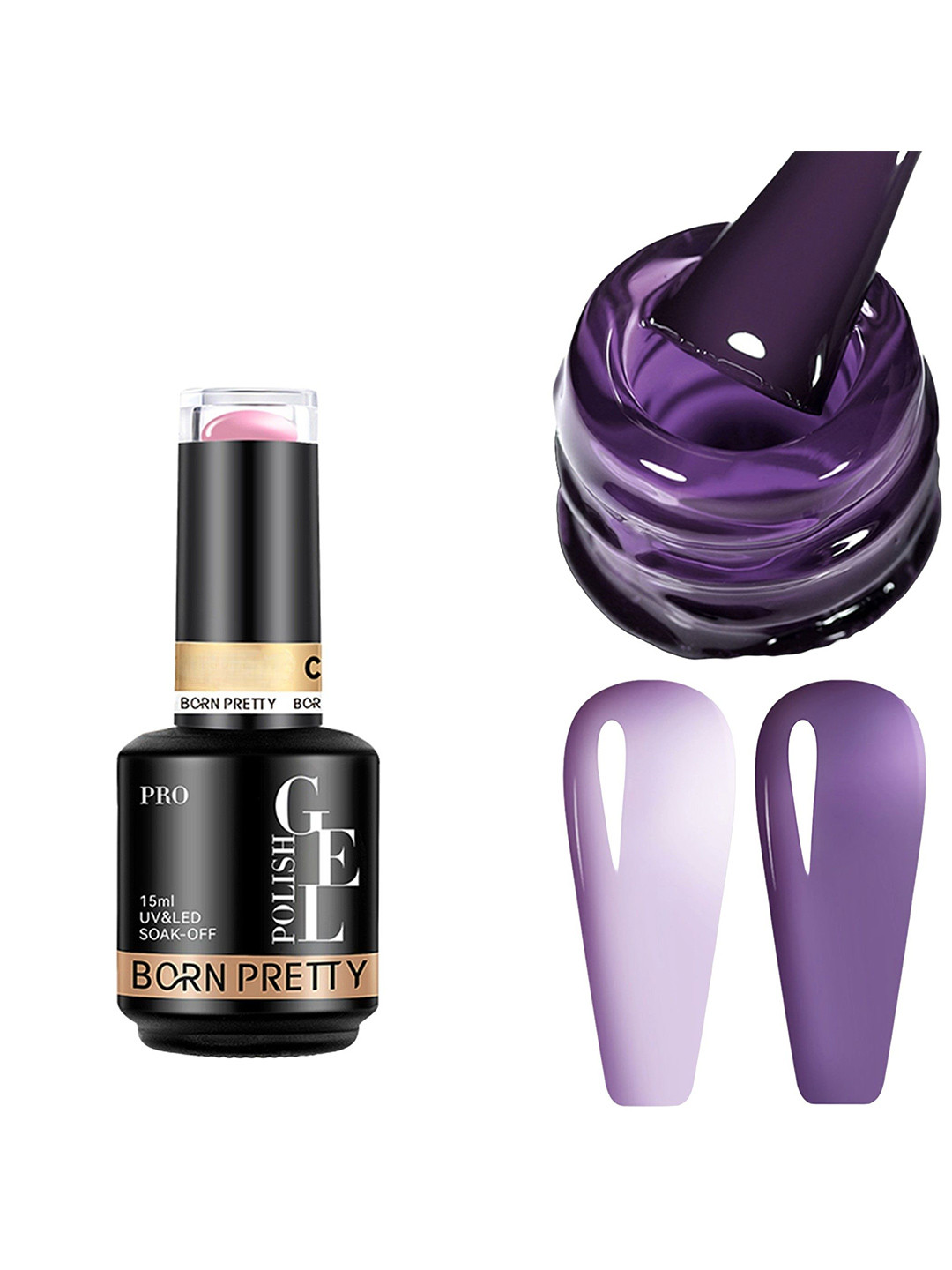 BORN PRETTY UV & LED Soak Off Long Lasting Gel Nail Polish - 15 ml - C134