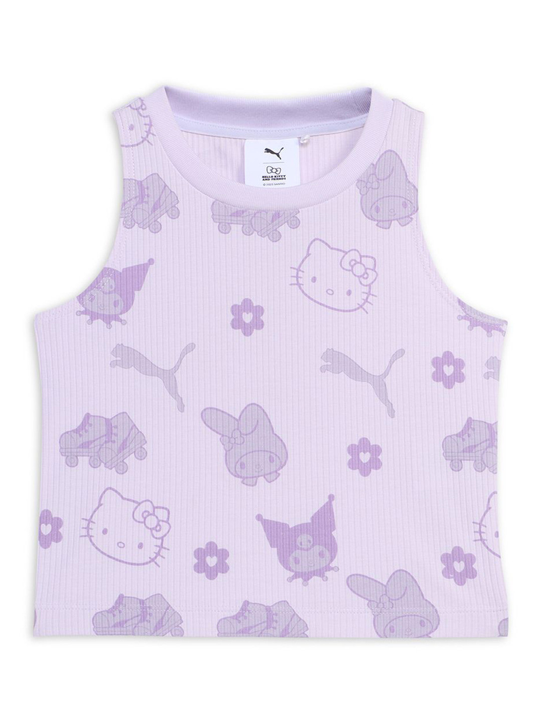 Puma x Hello Kitty & Friends Girls Printed Slim Fit Sleeveless Ribbed Tank Top
