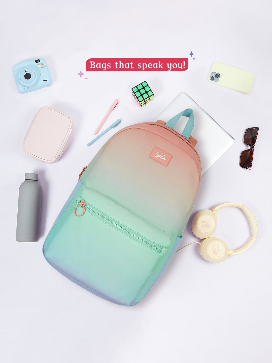 Genie Chrome Women 17 Inch Casual Laptop Backpack