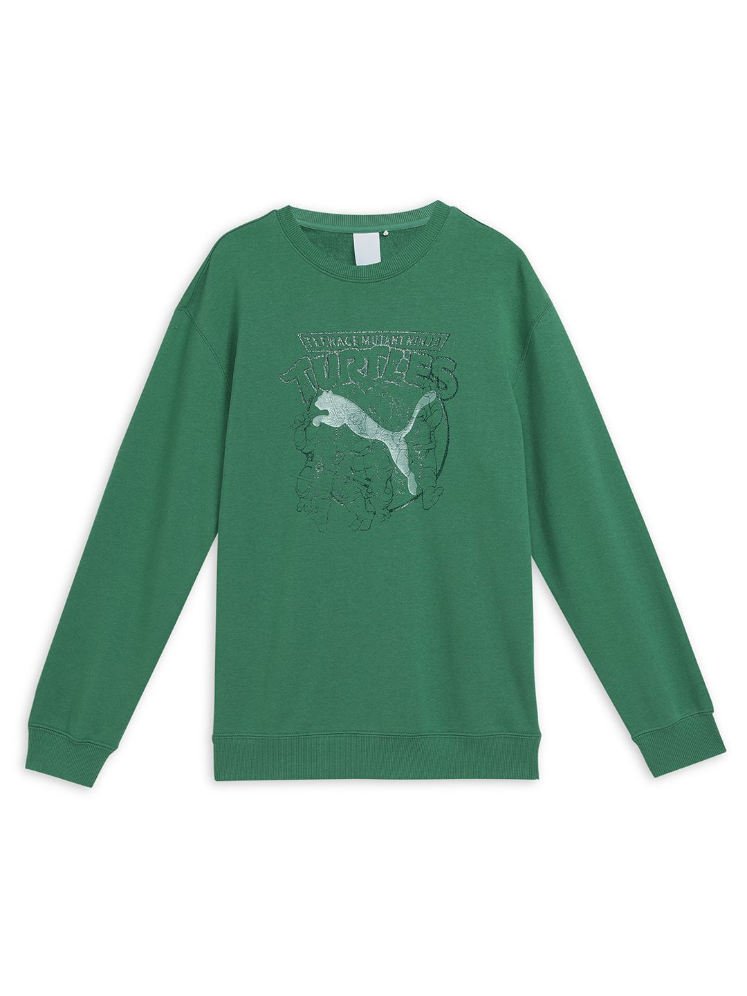 PUMA x TMNT Youth Graphic Boys Printed Cotton Relaxed Fit Sweatshirt