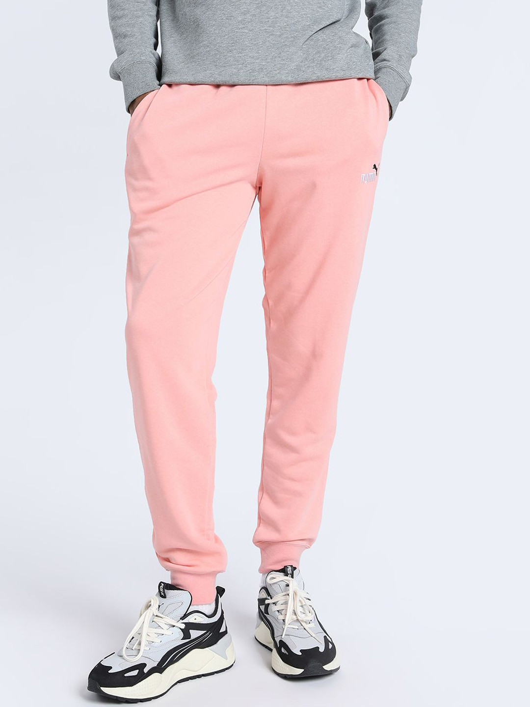 Puma Two Colour No.1 Logo Men Pure Cotton Mid Rise Joggers Sweatpants
