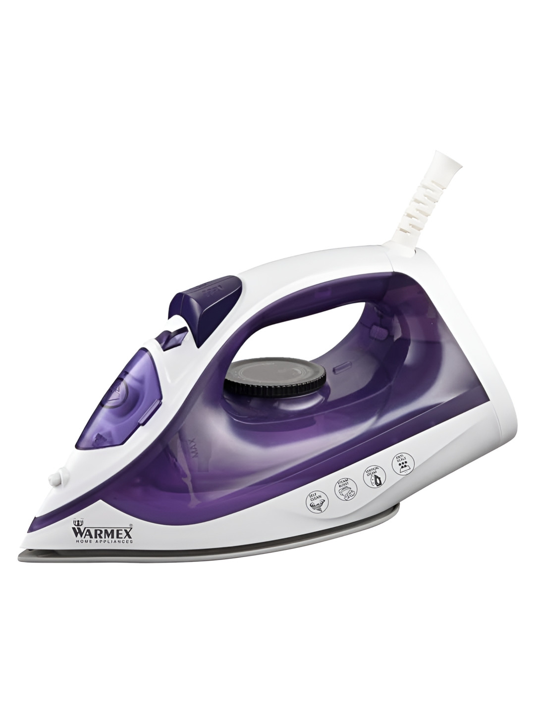 Warmex Home Appliances Purple Stainless Steel Overheat Protection Steam Iron-2000W