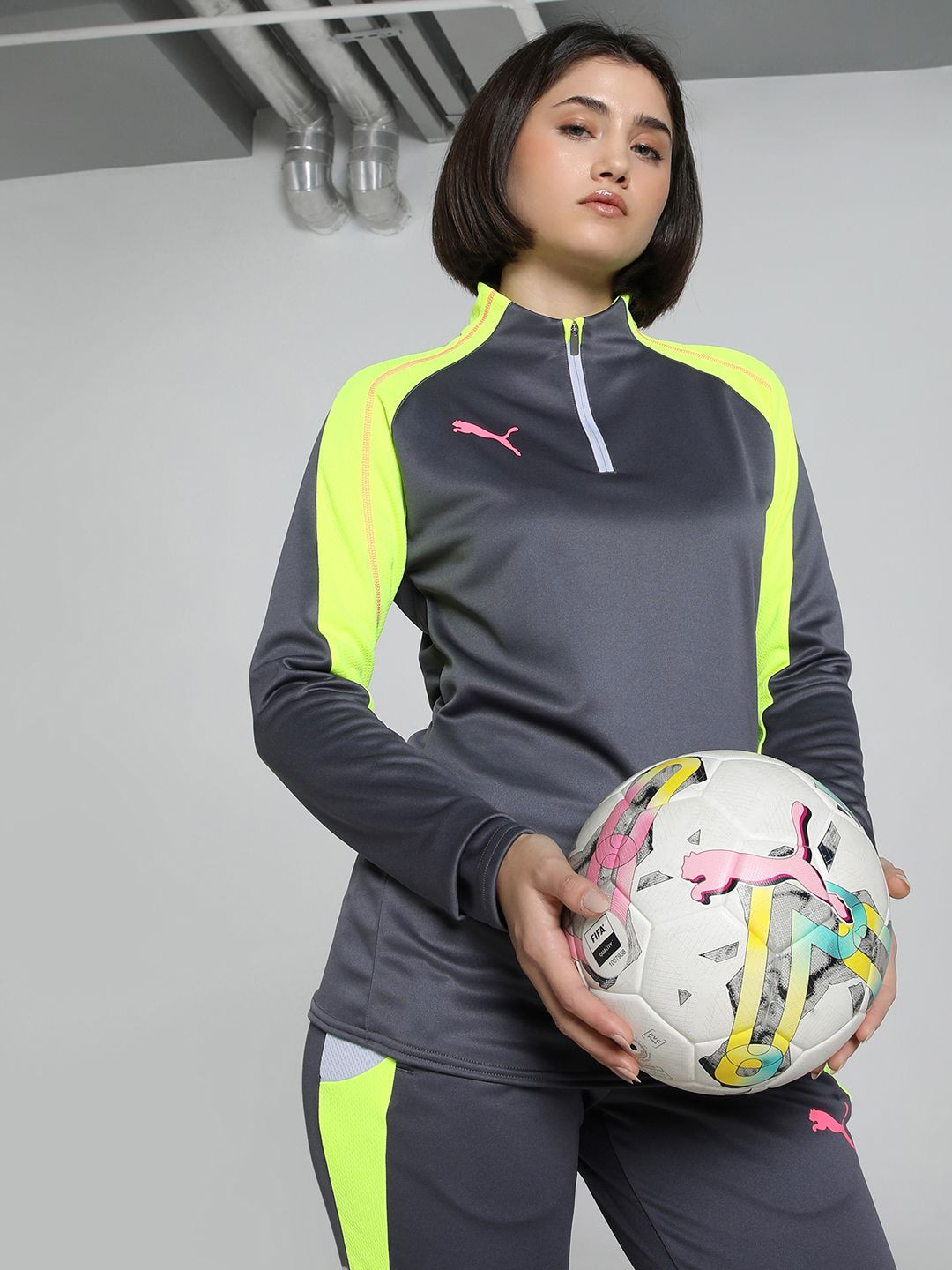 Puma IndividualBLAZE Women 1/4 Zip Football Top