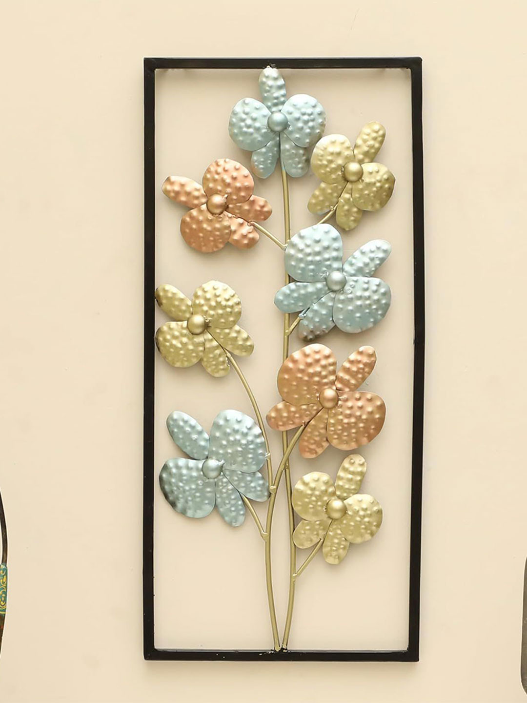 vedas W-Kanak Metal Floral Matte Hanging Hall Wall Hangings-22In