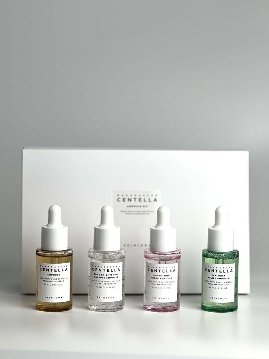 SKIN1004 Set Of 4 Centella Ampoule, Ampoule, Poremizing Ampoule & Tea-trica Ampoule- 30 ml