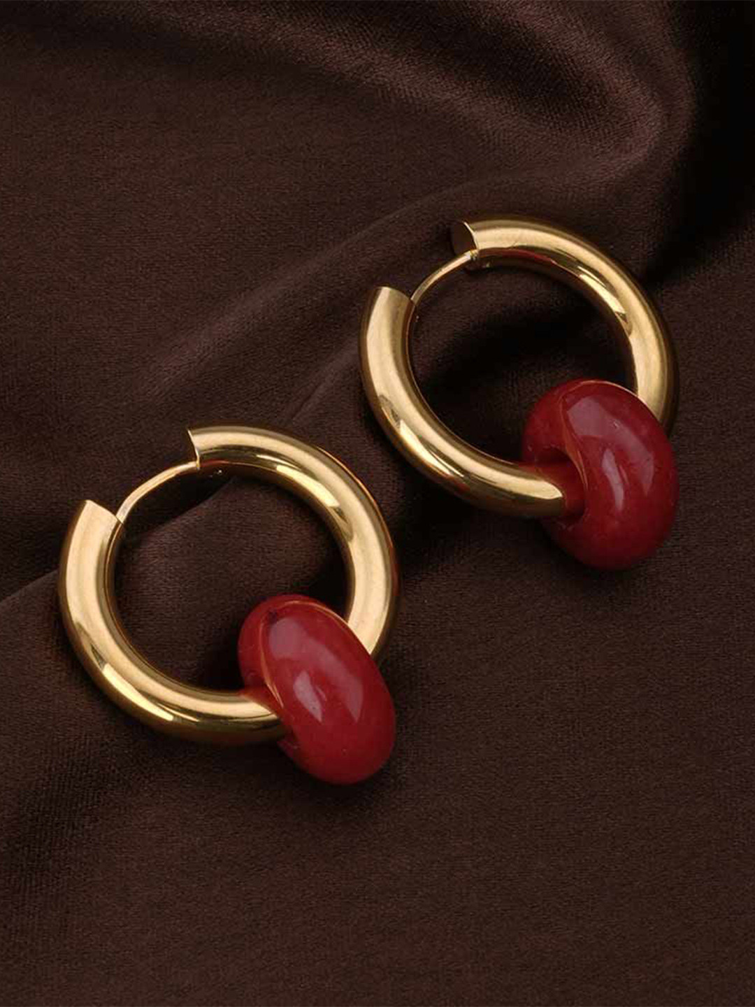 PALMONAS Acrylic Gold-Plated Drop Earrings