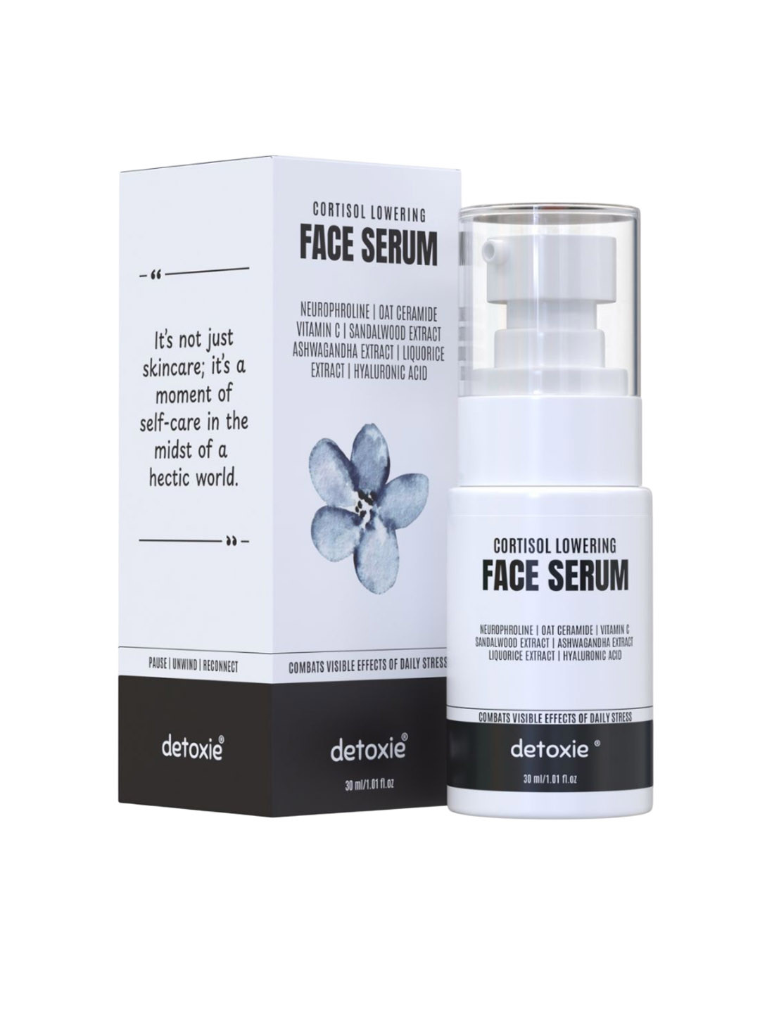 Detoxie Cortisol Lowering Face Serum For Radiant & Healthy-Looking Skin- 30 ml