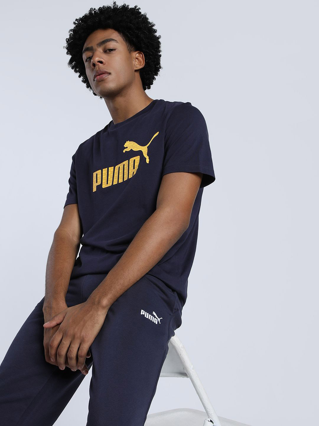 Puma Men United Brand Logo Printed Pure Cotton T-Shirt