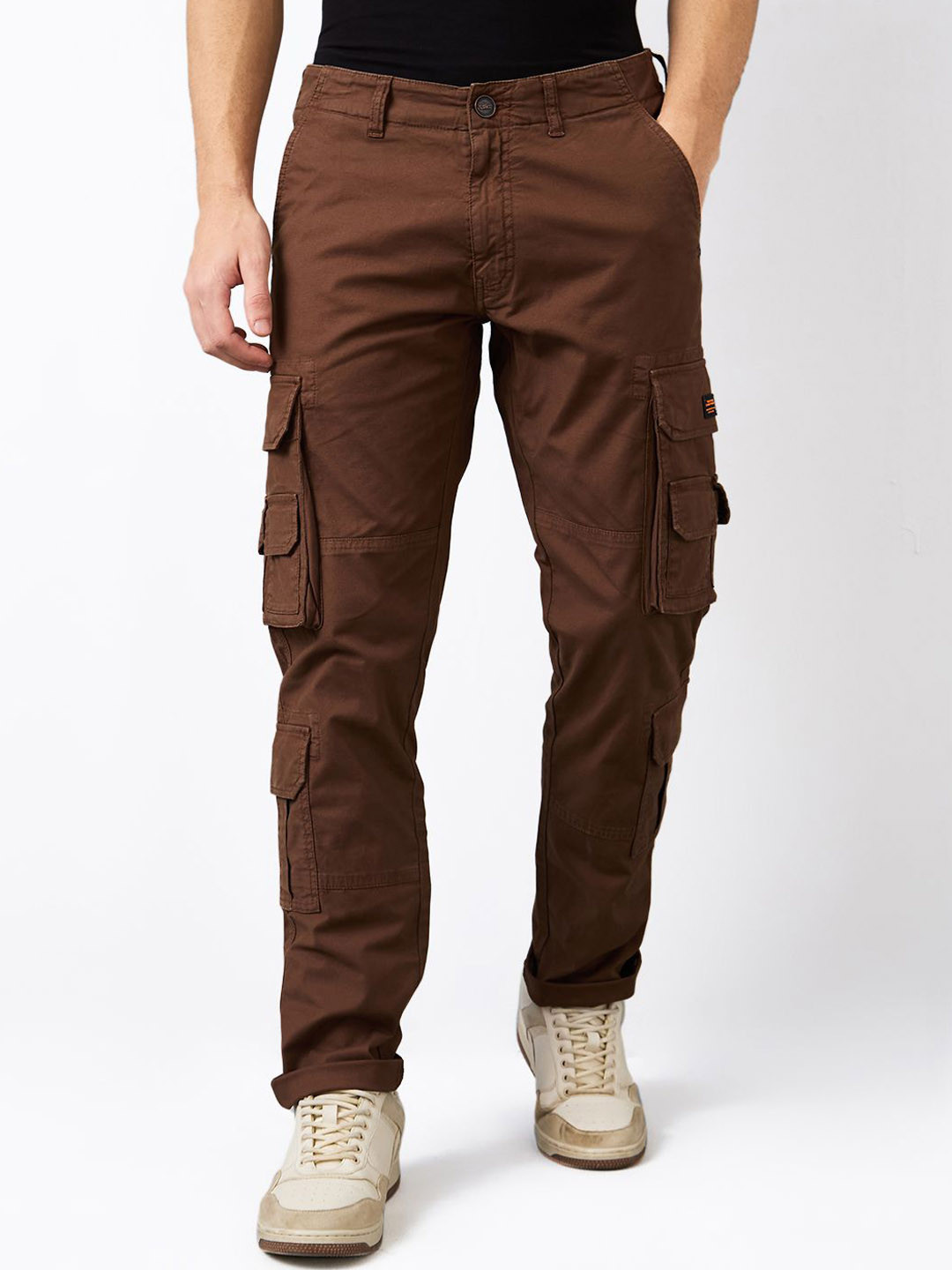 SPYKAR Men Straight Fit Cargos Trousers