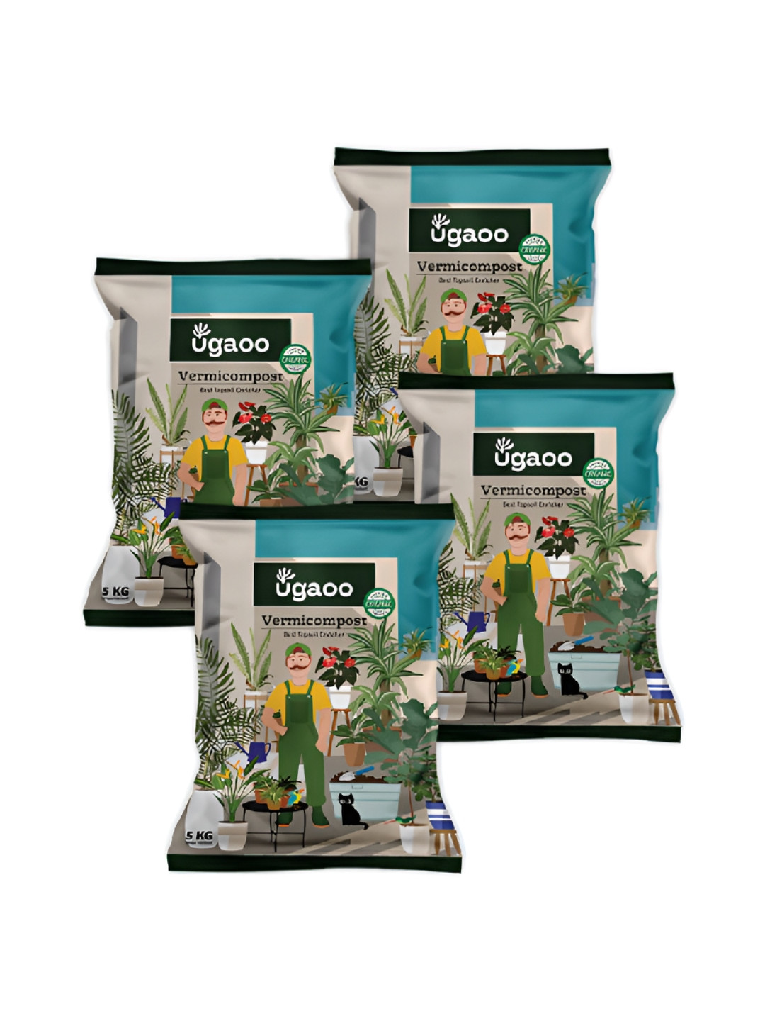UGAOO 4-Pcs Brown Organic Fertilizer & Manure - 20 Kg