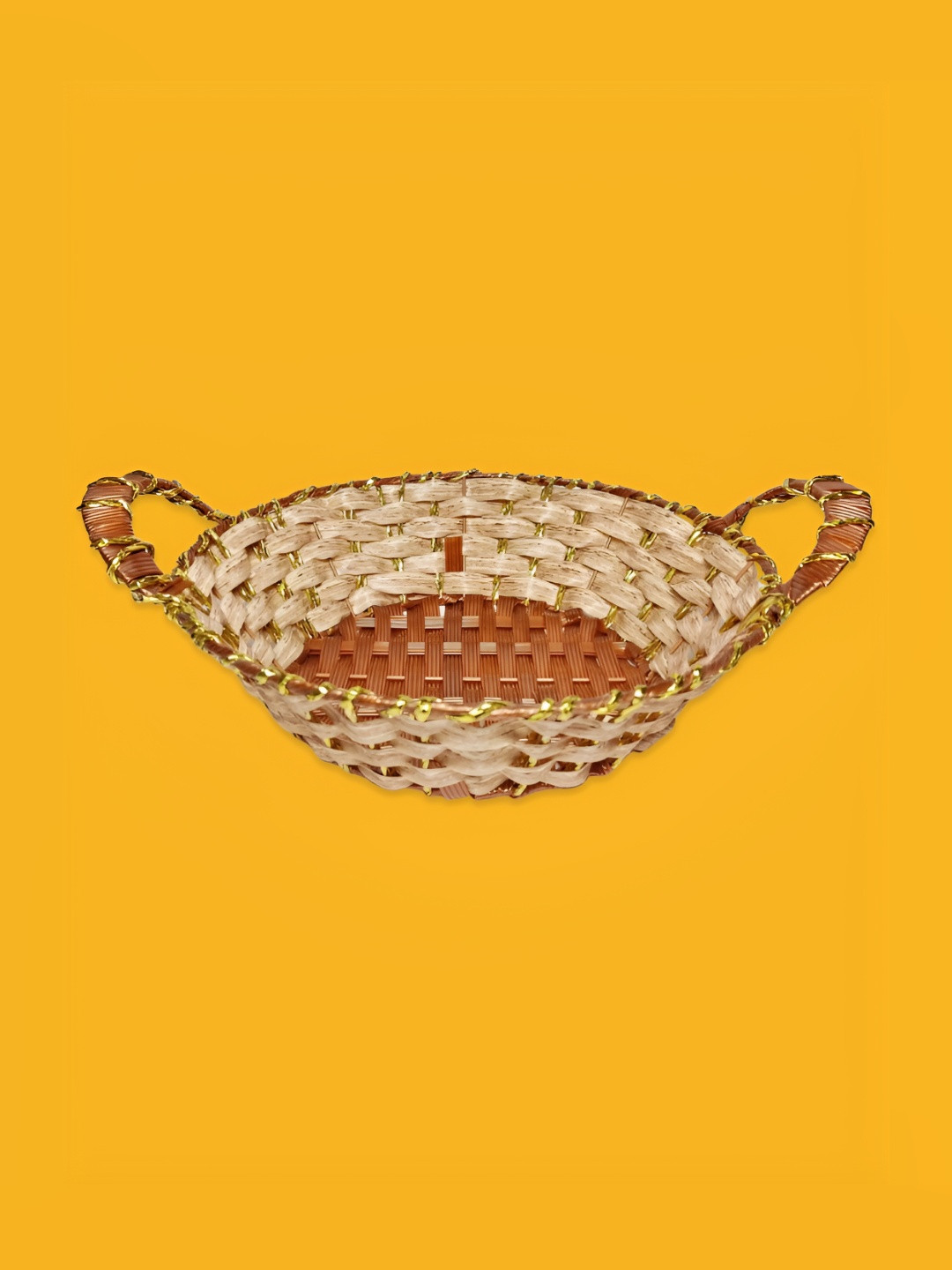 ARTSY Brown Textured Metal Easy to Clean Fruit and Vegetable Basket