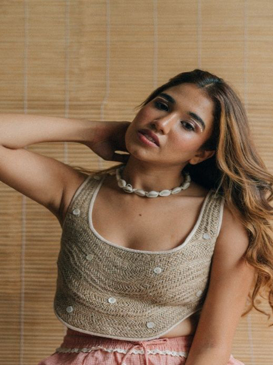 LABEL SUGAR Women Organic Cotton Styled Back Crop Top