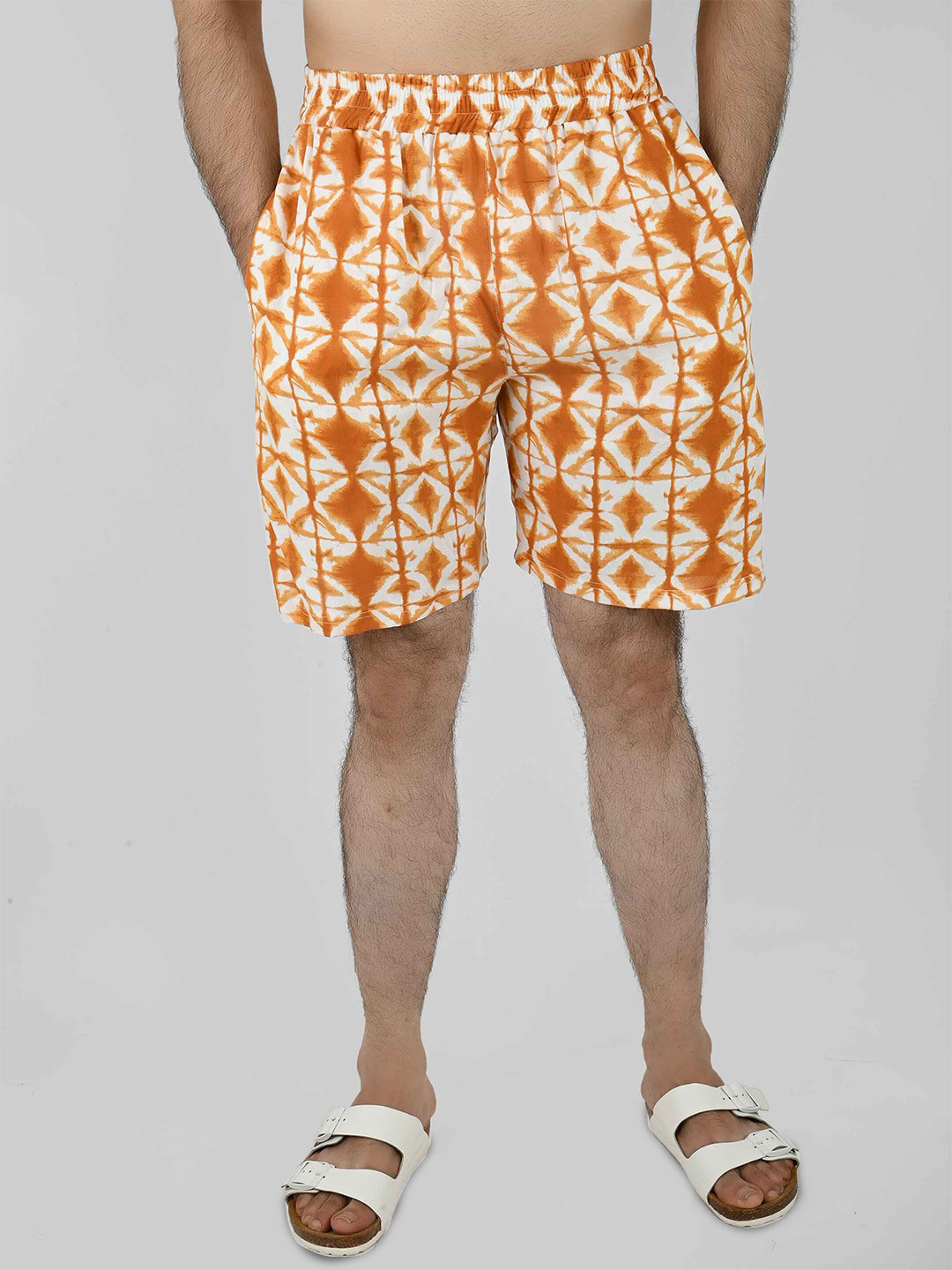 Blissence Men Printed Cotton Lounge Shorts