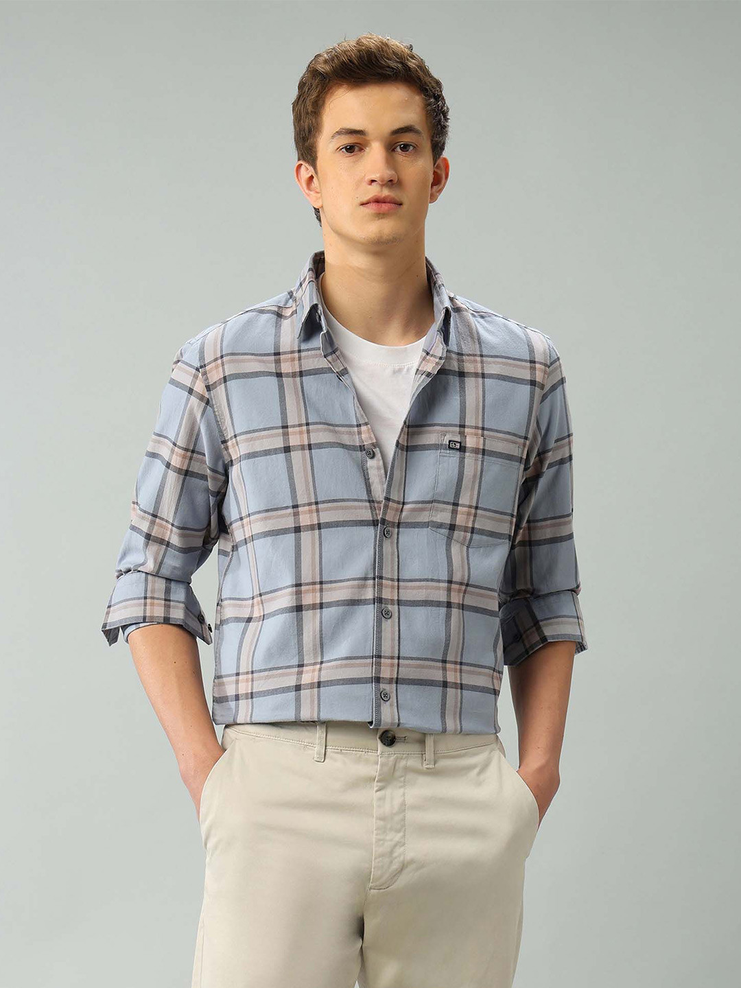 Arrow Sport Men Air Soft Checked Cotton Casual Shirt