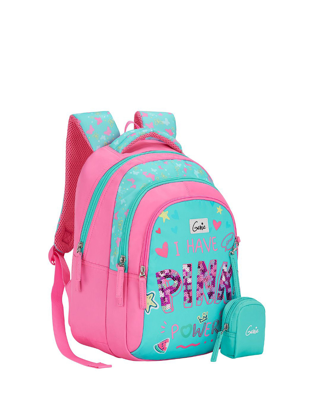 Genie Girls Graphic Printed School kiddie Backpack