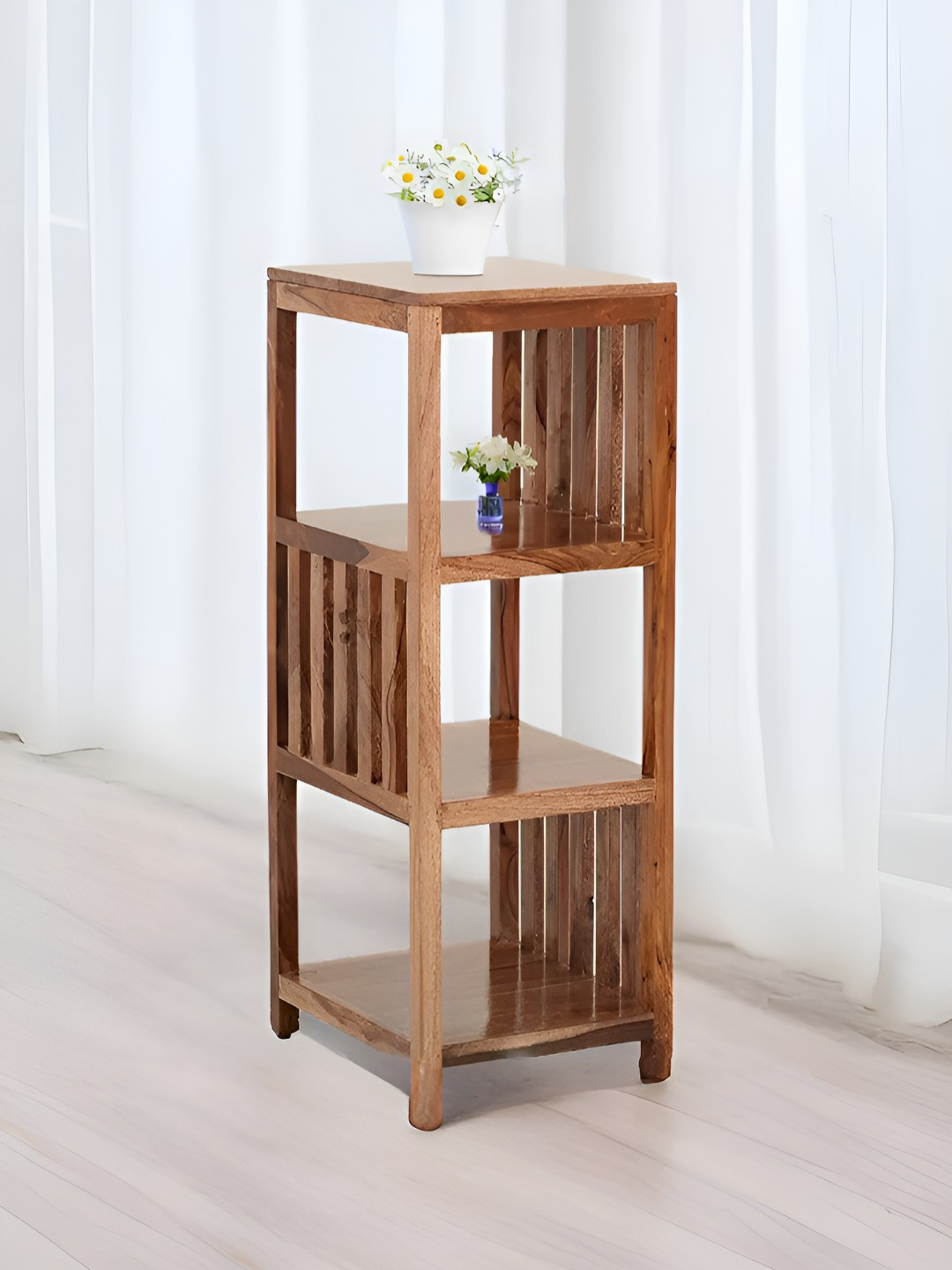Royaloak Brown 3 Tier Wooden Jordon Book Shelf