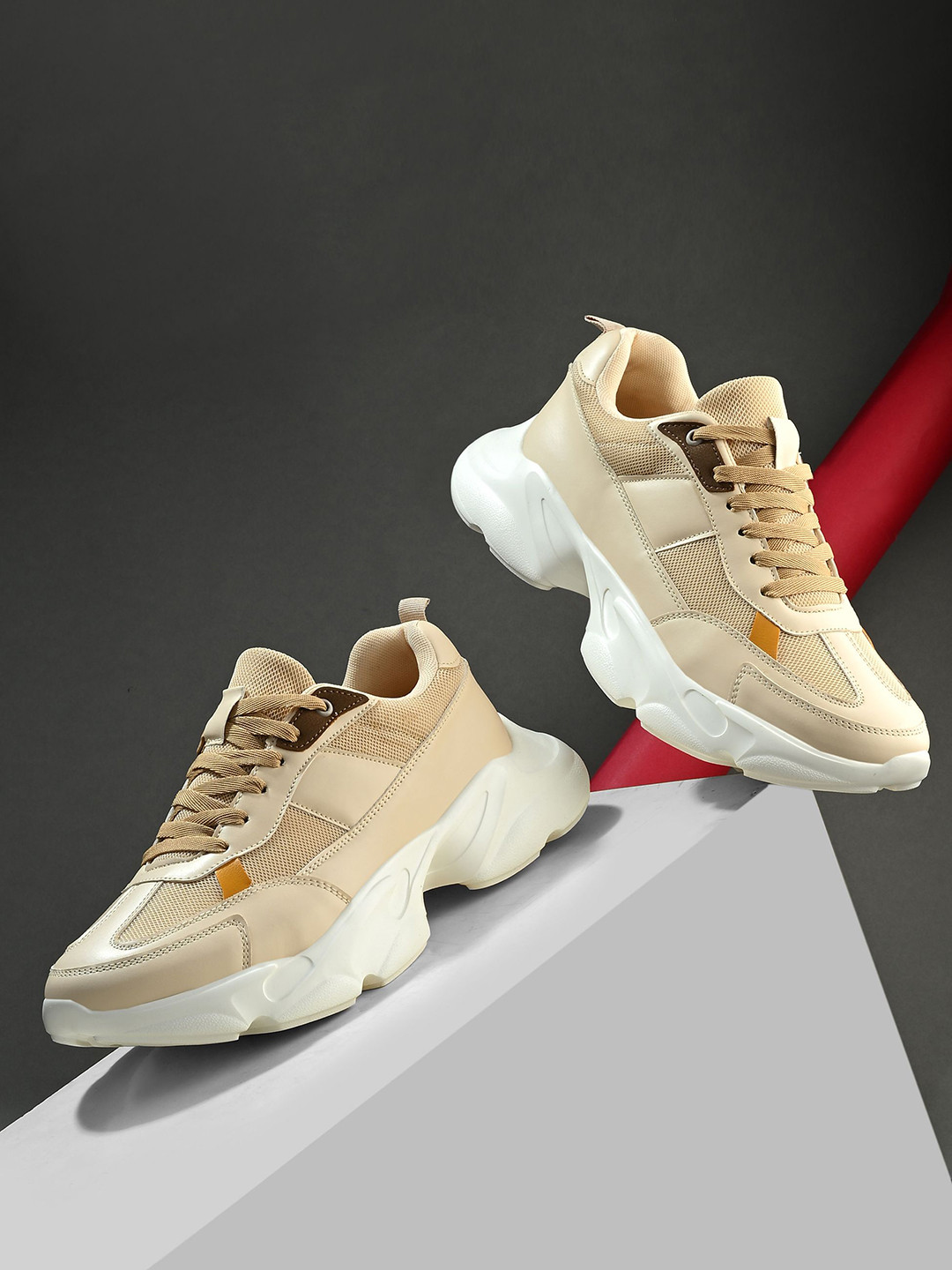 Styli Men Colorblock Chunky Sneakers