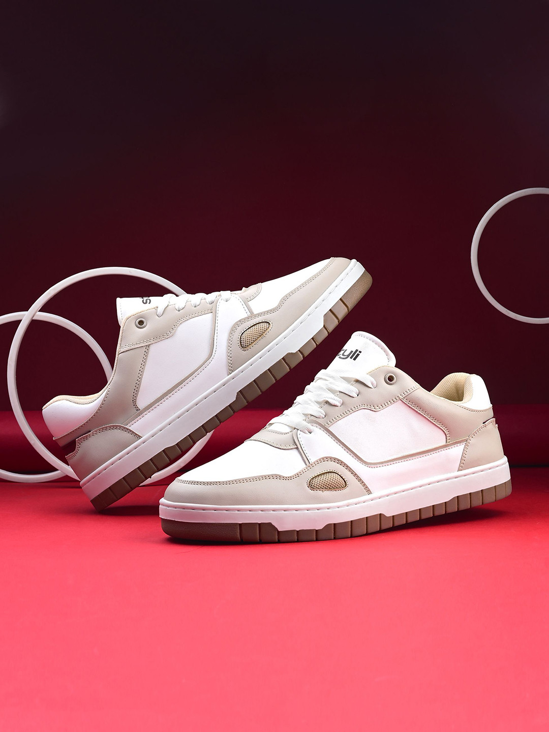 Styli Men Casual Colorblock Court Sneakers