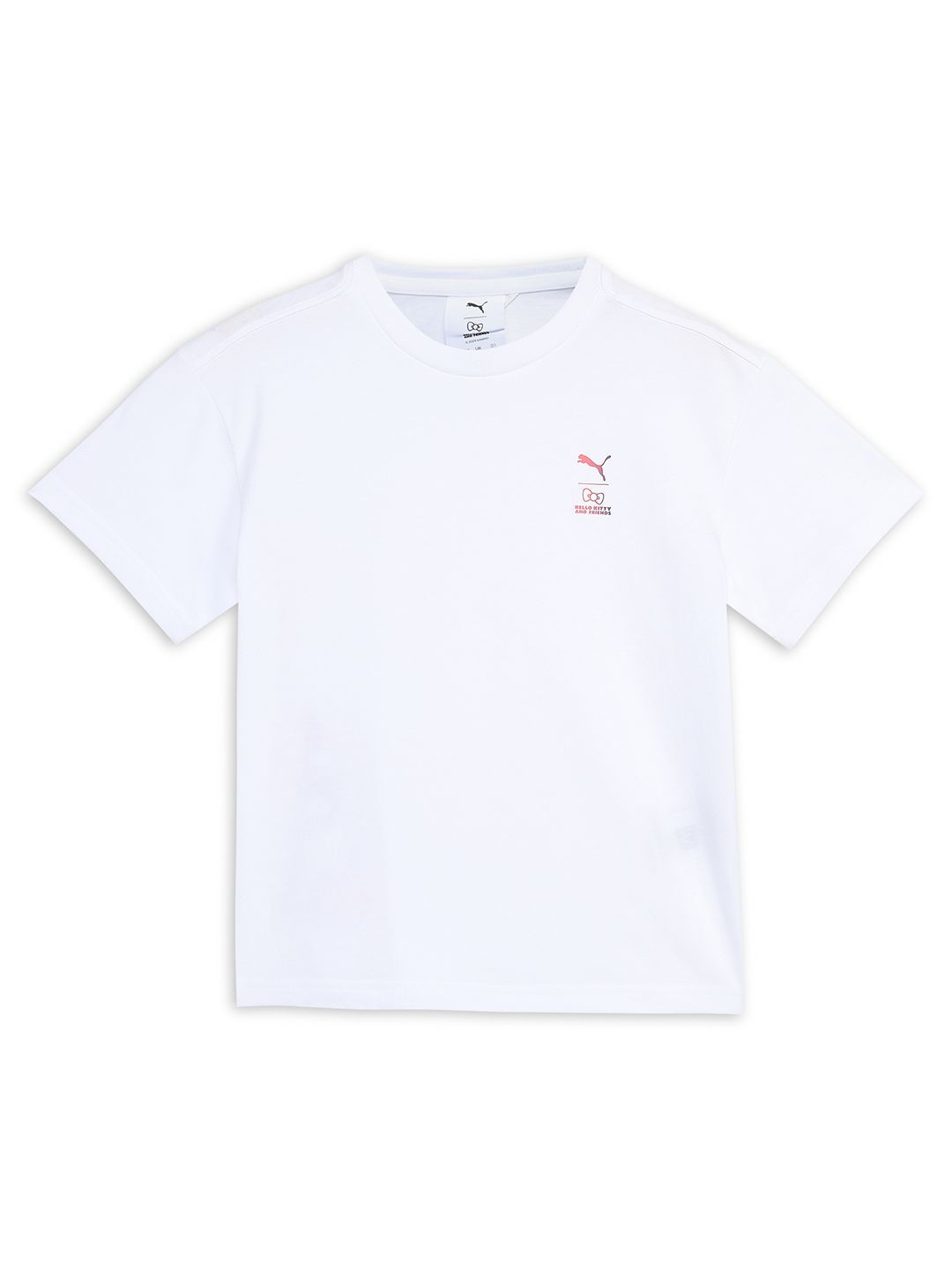 Puma x Hello Kitty & Friends Girls Printed Pure Cotton Relaxed Fit Short Sleeve T-Shirt