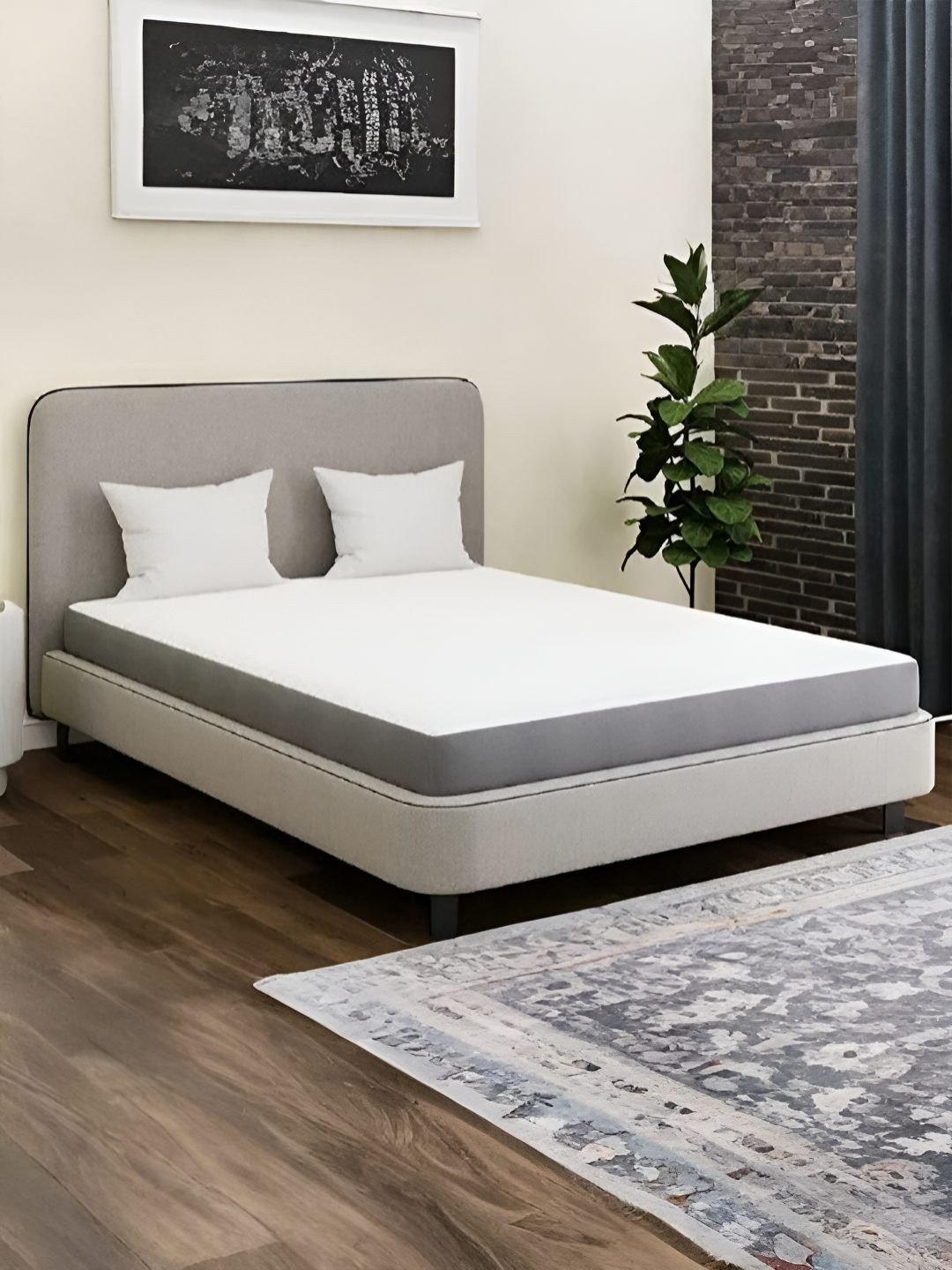 Royaloak White SnoozZ Foam Plush Comfort & American Knitted Jacquard Queen Size Mattress