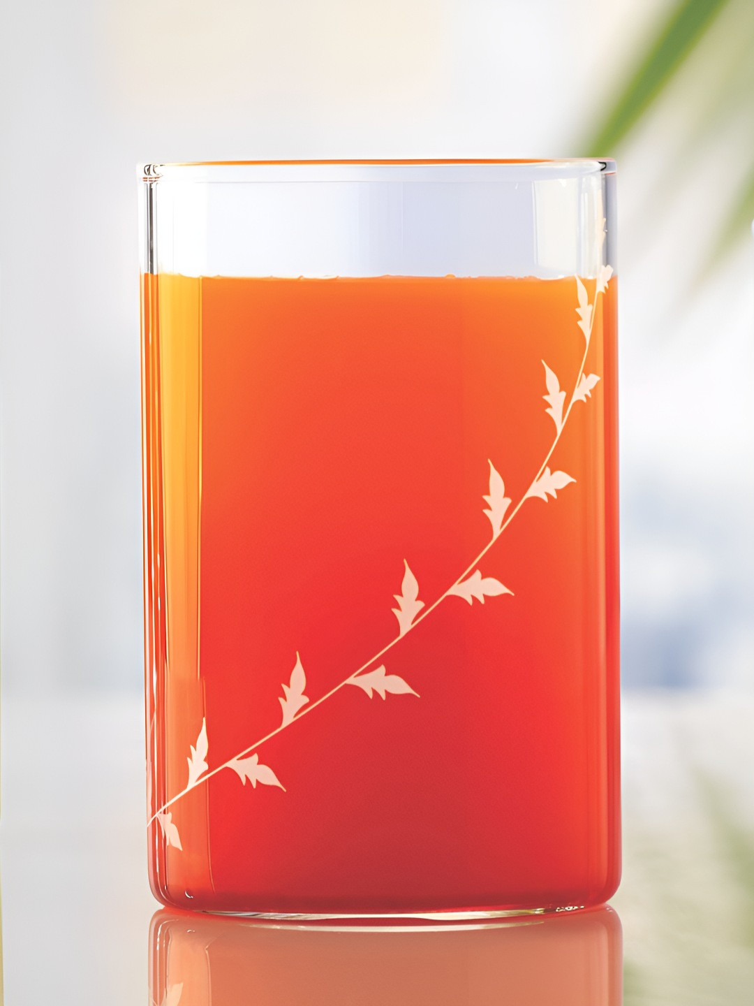 BOROSIL Transparent 6 Pieces White Krip Borosilicate Glass Water Glass-350 ml Each