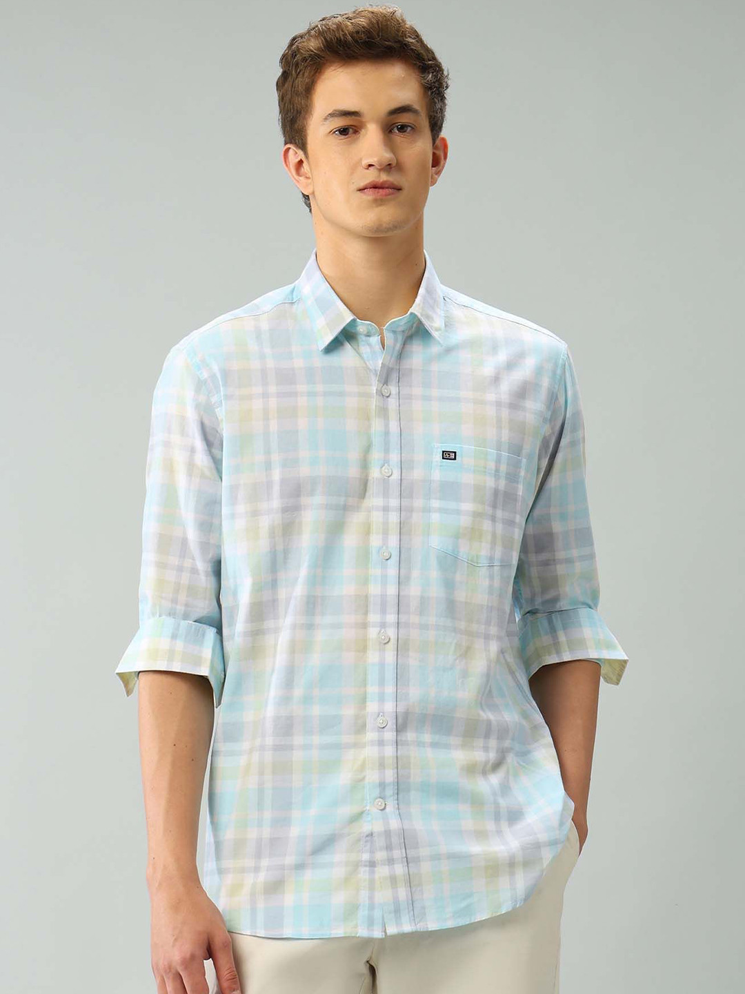 Arrow Sport Air Soft Tartan Checked Regular Shirt