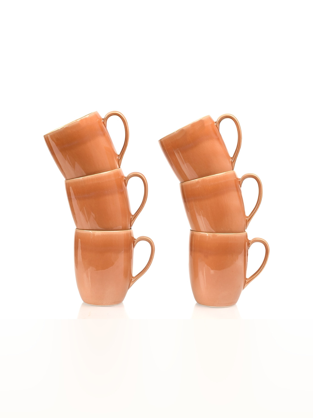 Mesa Mandarin Harvey Coral Stoneware Dishwasher Safe 6 Piece Mugs-230ml