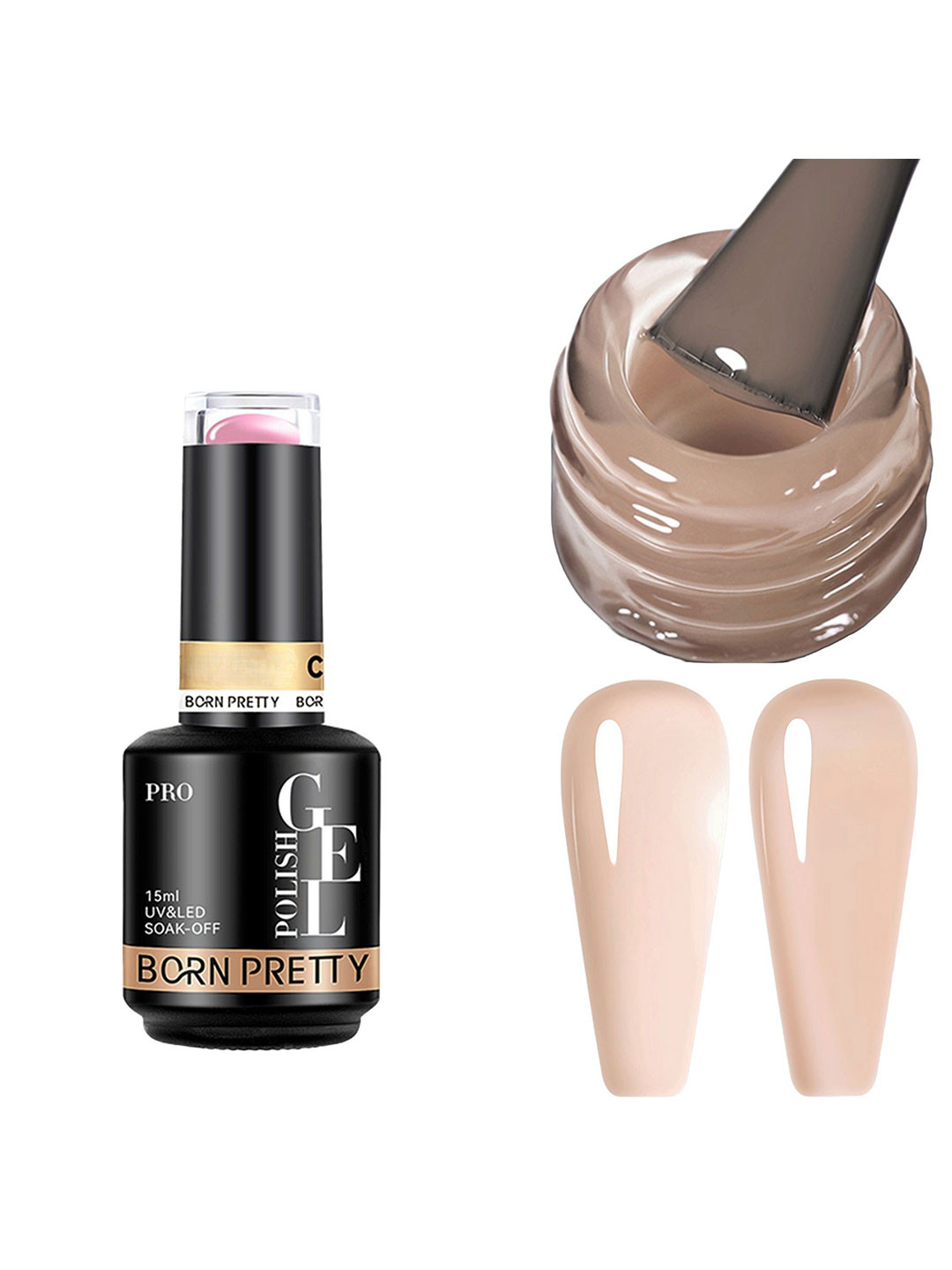 BORN PRETTY UV & LED Soak Off Long Lasting Gel Nail Polish - 15 ml - C163