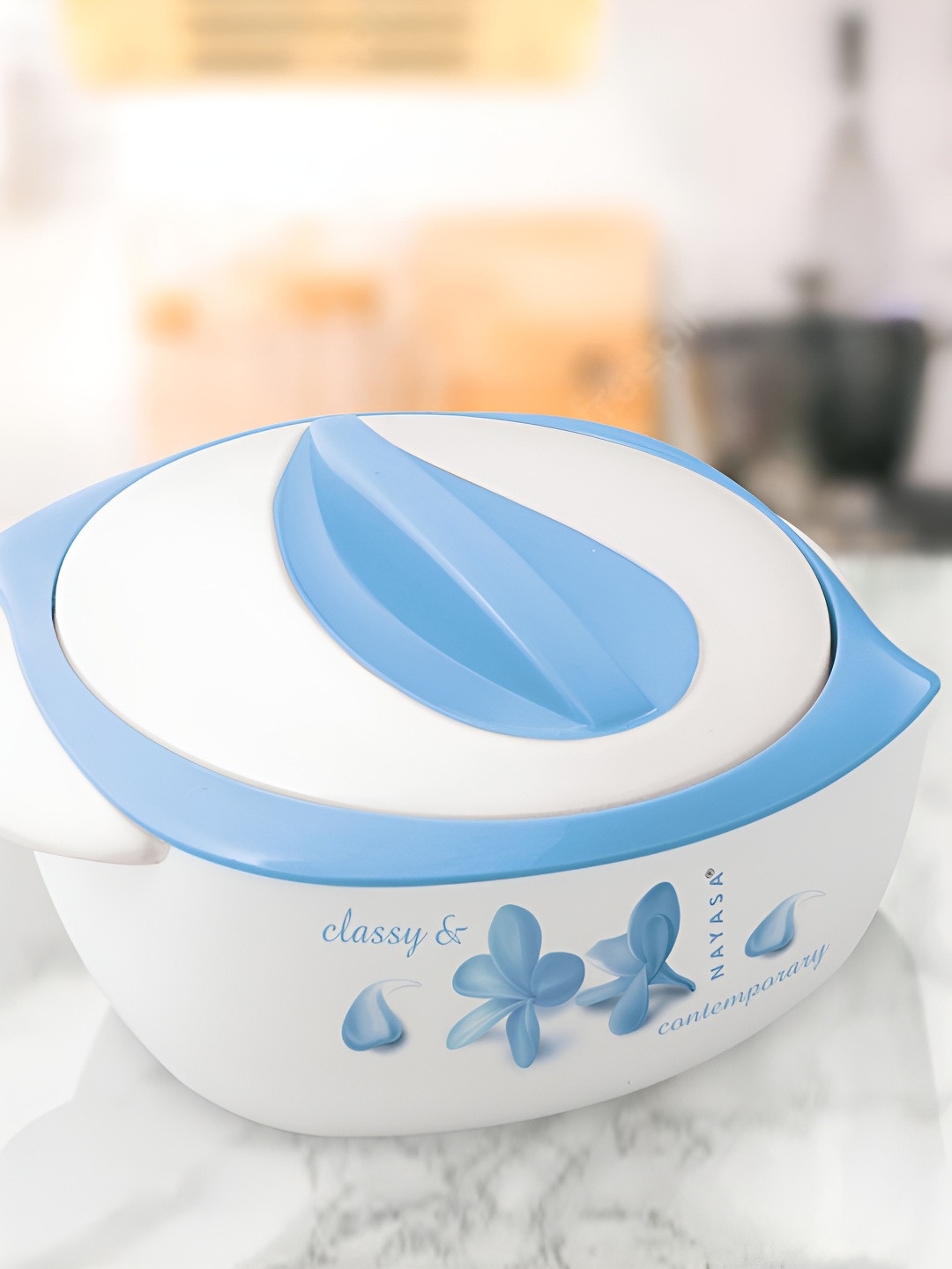 Nayasa Desire Blue Inner Stainless Steel Insulated Serving Casserole 1200 ML