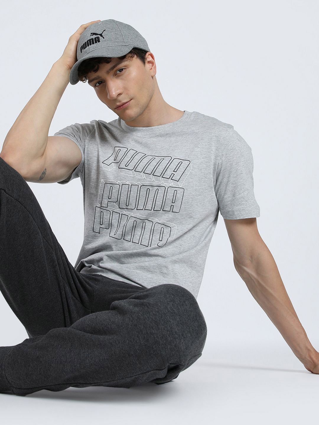 Puma Logo Lab Men Typography Printed Pure Cotton T-Shirt