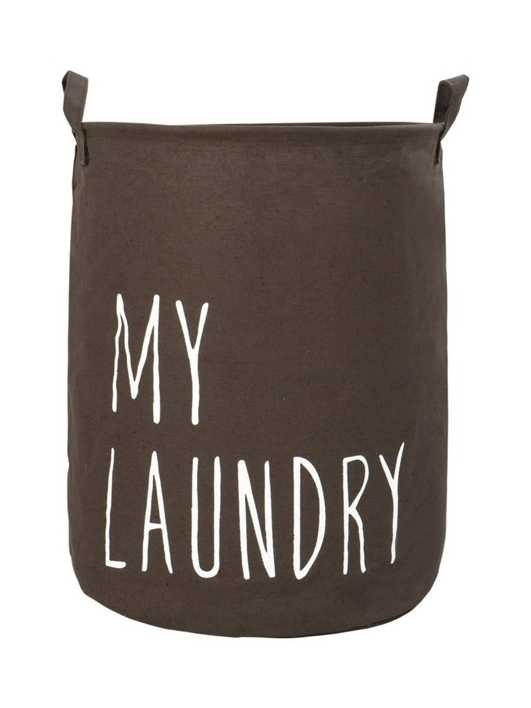 HOKIPO Brown & White Printed Eco Friendly Water Resistant Foldable Laundry Bag