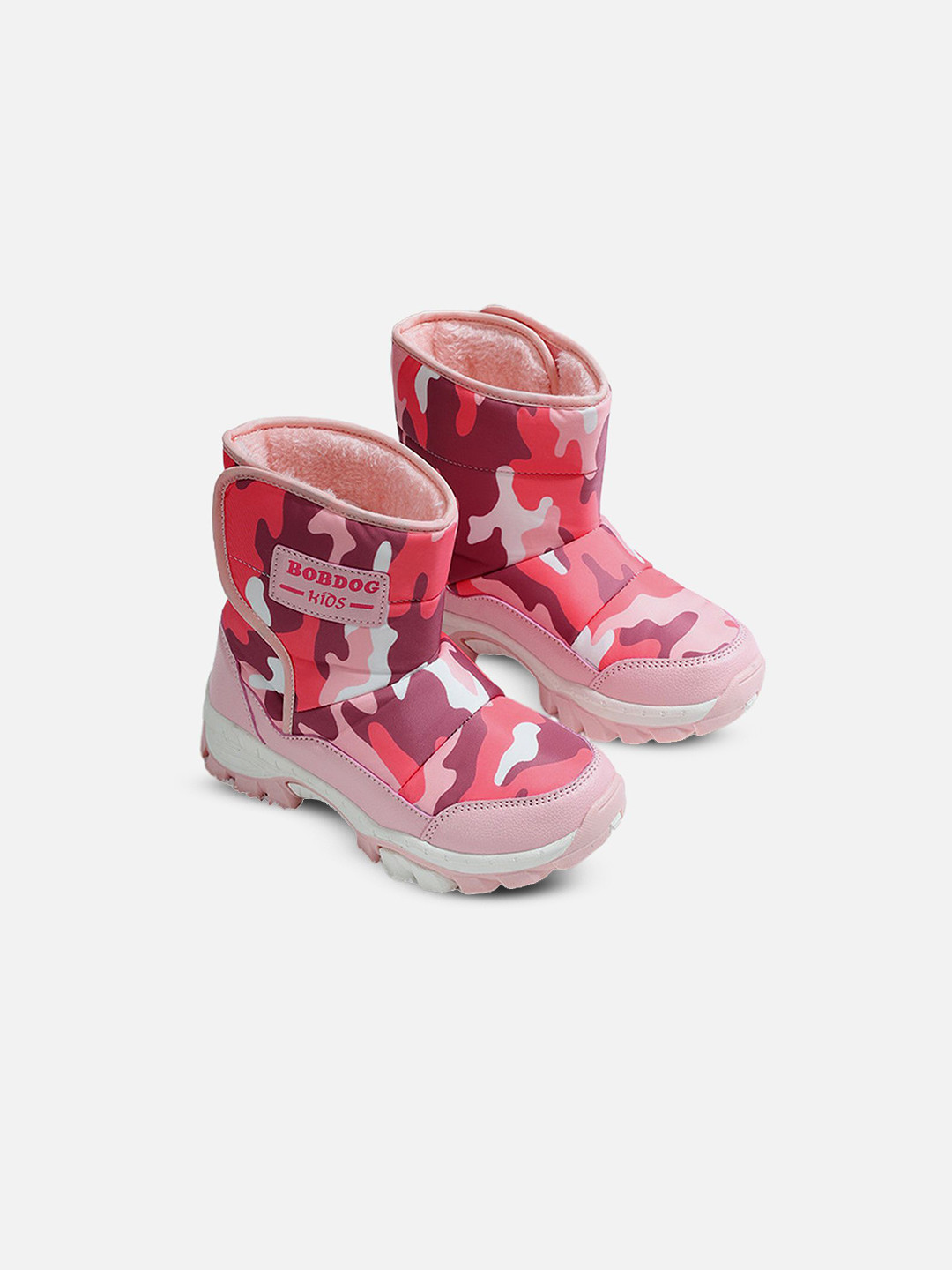 Little Surprise Box LLP Camouflage Waterproof Winter Snow Boots For Kids With Metal Cleats