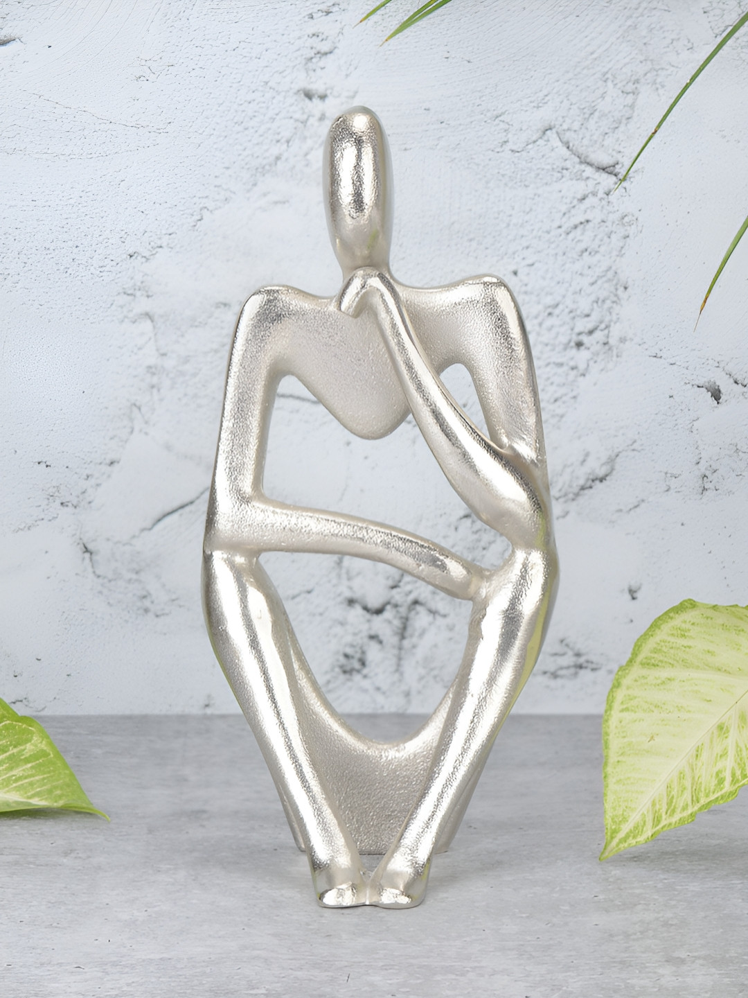 Maison Modern infinite Masculinity Silver Metal Metallic Living Room Medium Showpiece - 12.2 Inches