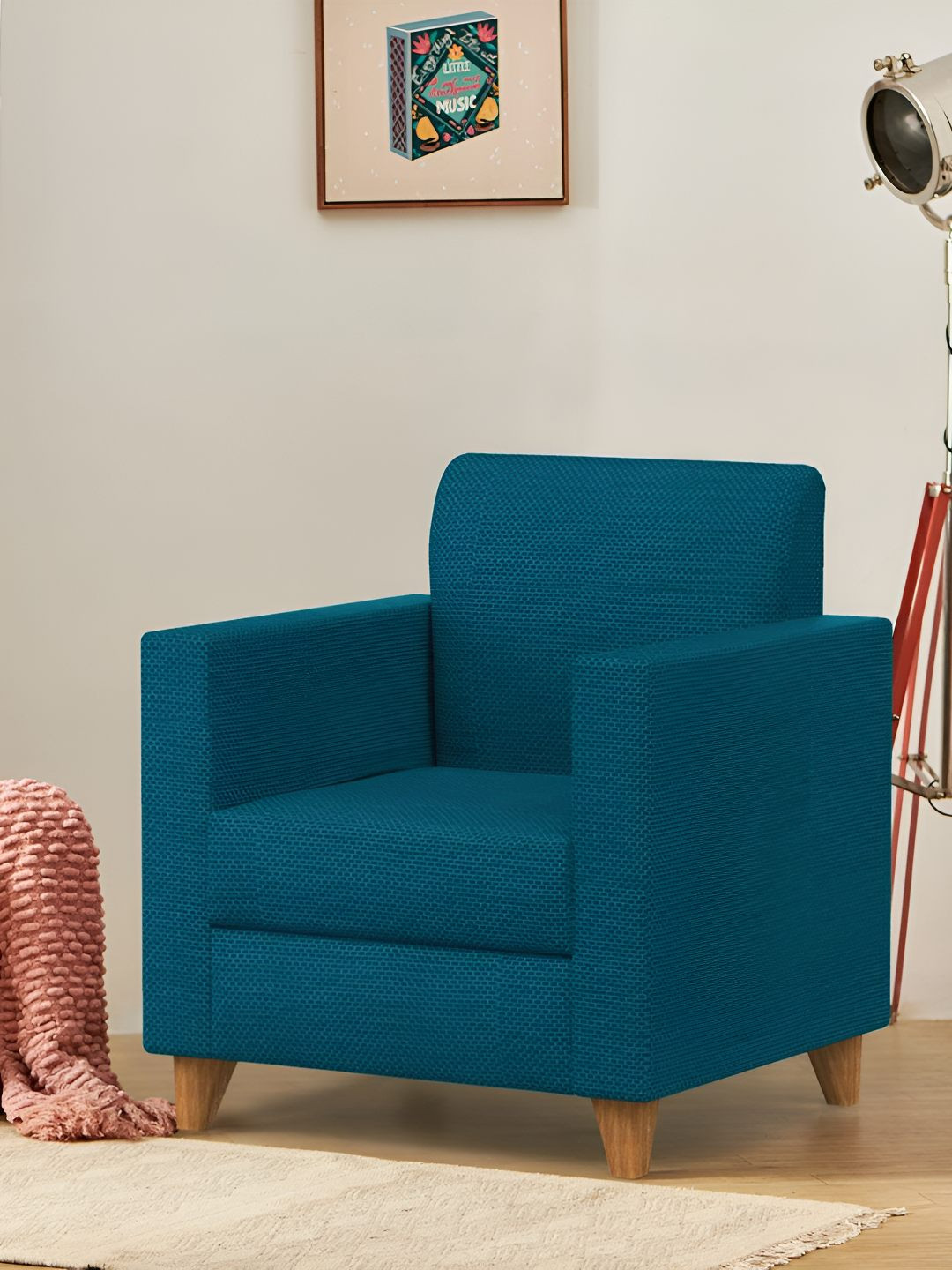 Chumbak Mediterranian Blue Modern Chair