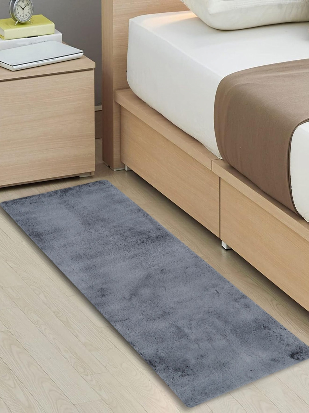 Pano Grey Anti Skid Microfibre Floor Runners