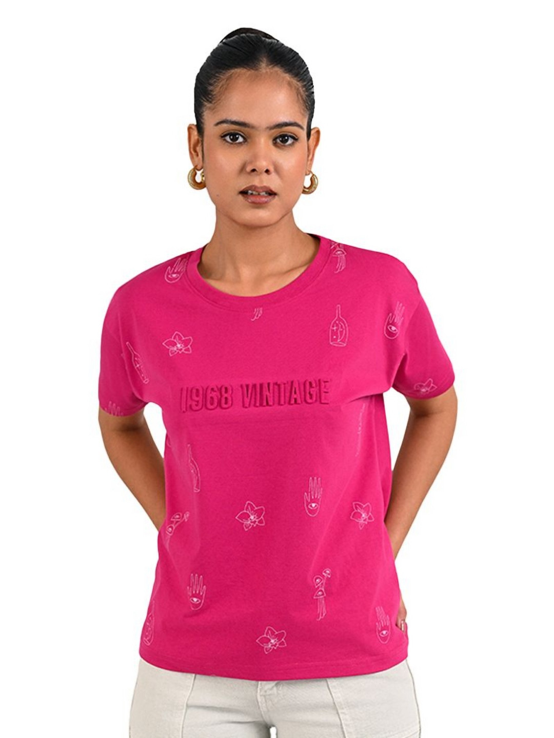 1968 Vintage Jeans Women Extended Sleeves T-shirt