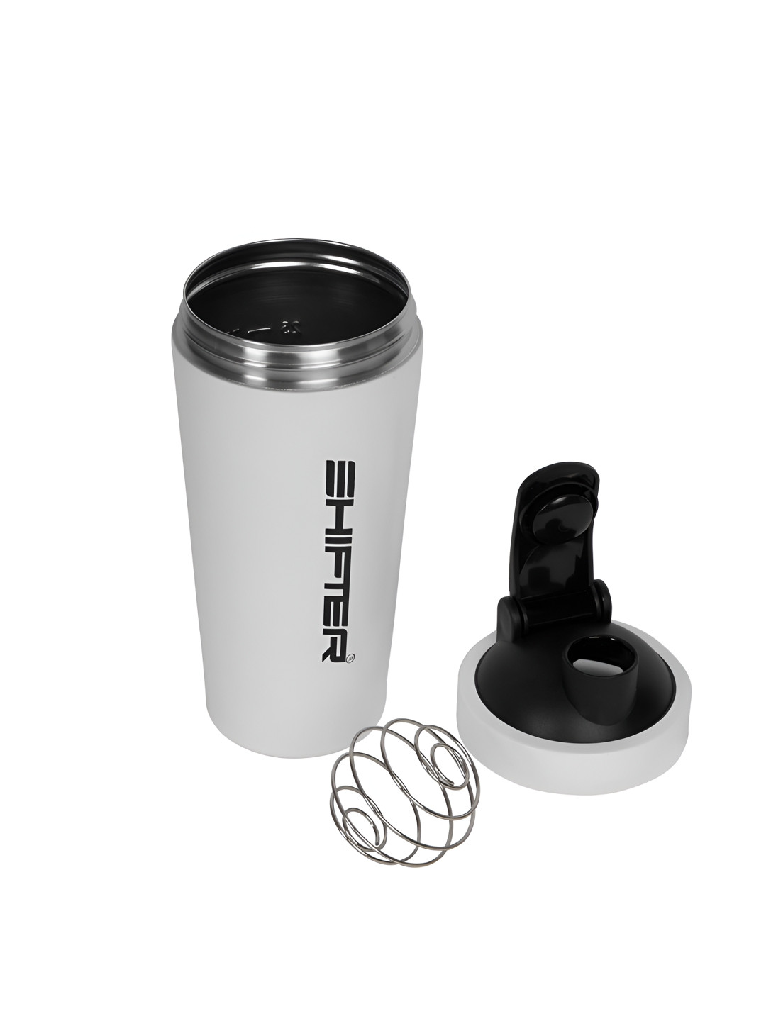 SHIFTER White & Black Brand Logo Printed Stainless Steel Shaker Water Bottle-700 ml