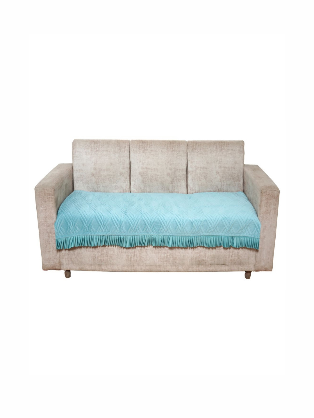 Fashion Throw Turquoise Blue Velvet 3 Seater Sofa Cover