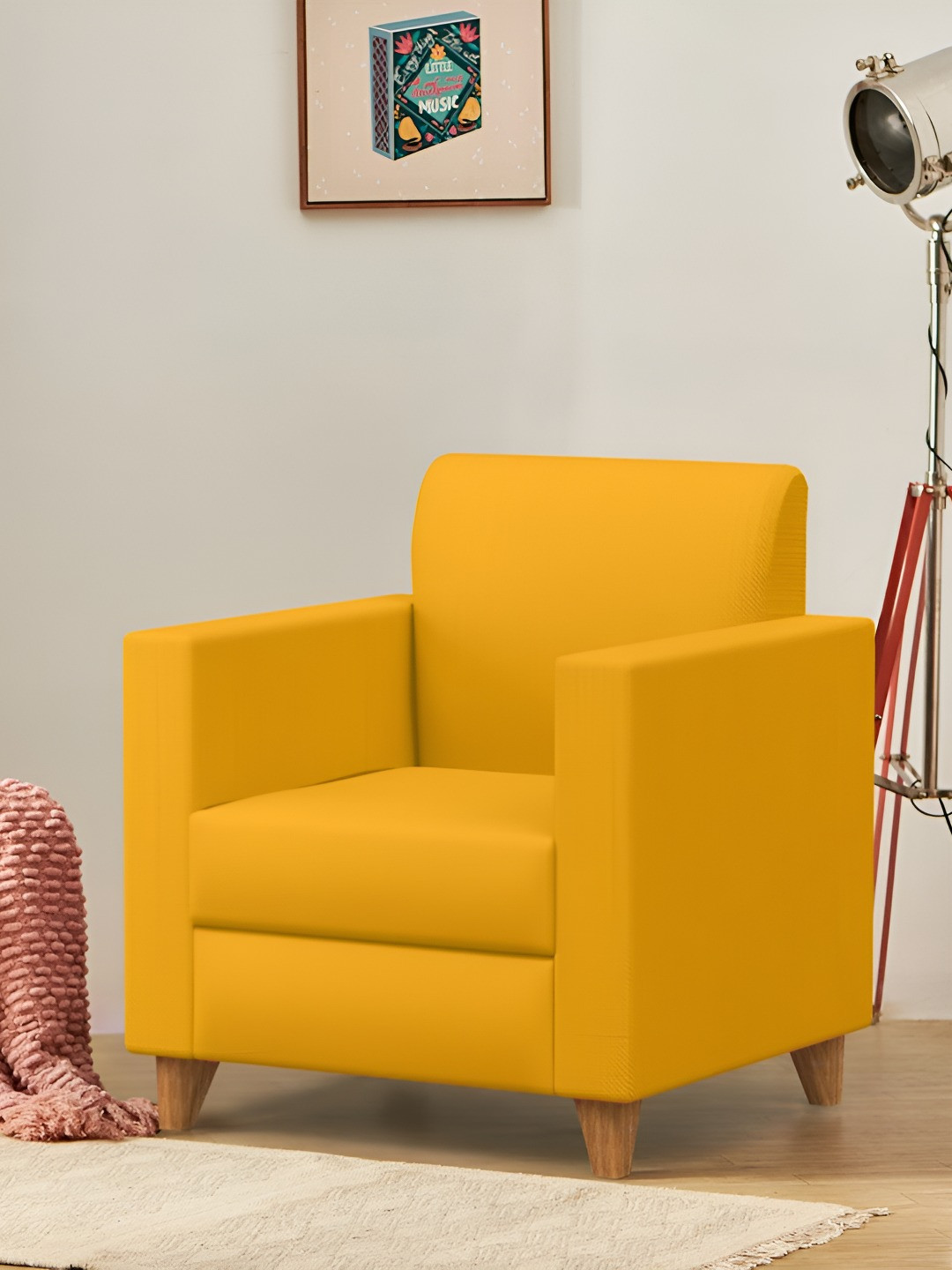 Chumbak Sahara Mustard-Yellow Modern Chair
